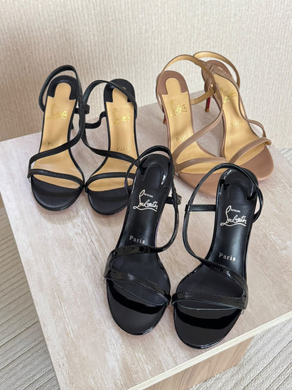 Christian Louboutin Rosa Z 80 Patent Leather Sandals