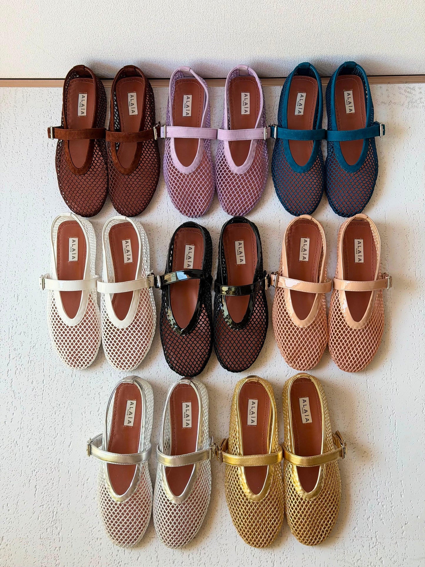 Alaïa Fishnet Ballerinas flat