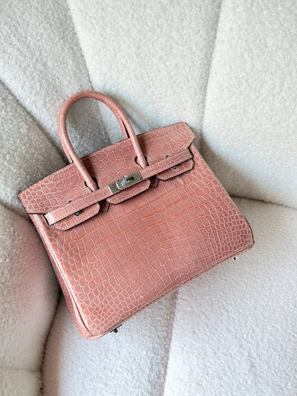 Birkin 25CM full handmade croc leather