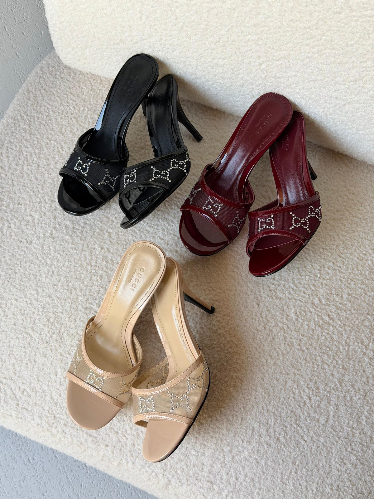 Gucci GG crystal-embellished mule sandals