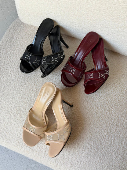Gucci GG crystal-embellished mule sandals