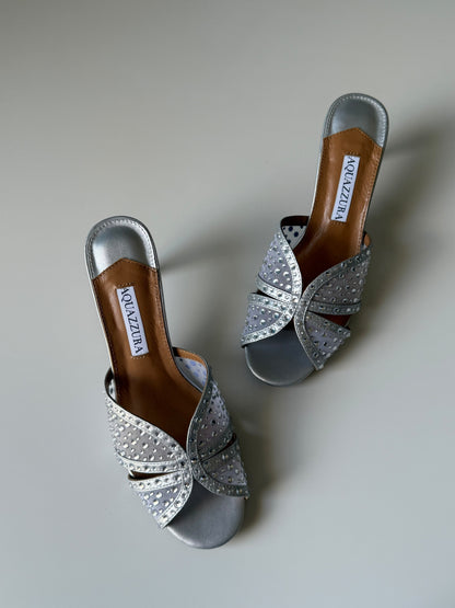 Aquazzura Crystal Lover Mules