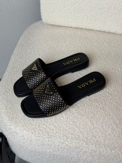 Prada Nappa leather slide sandals
