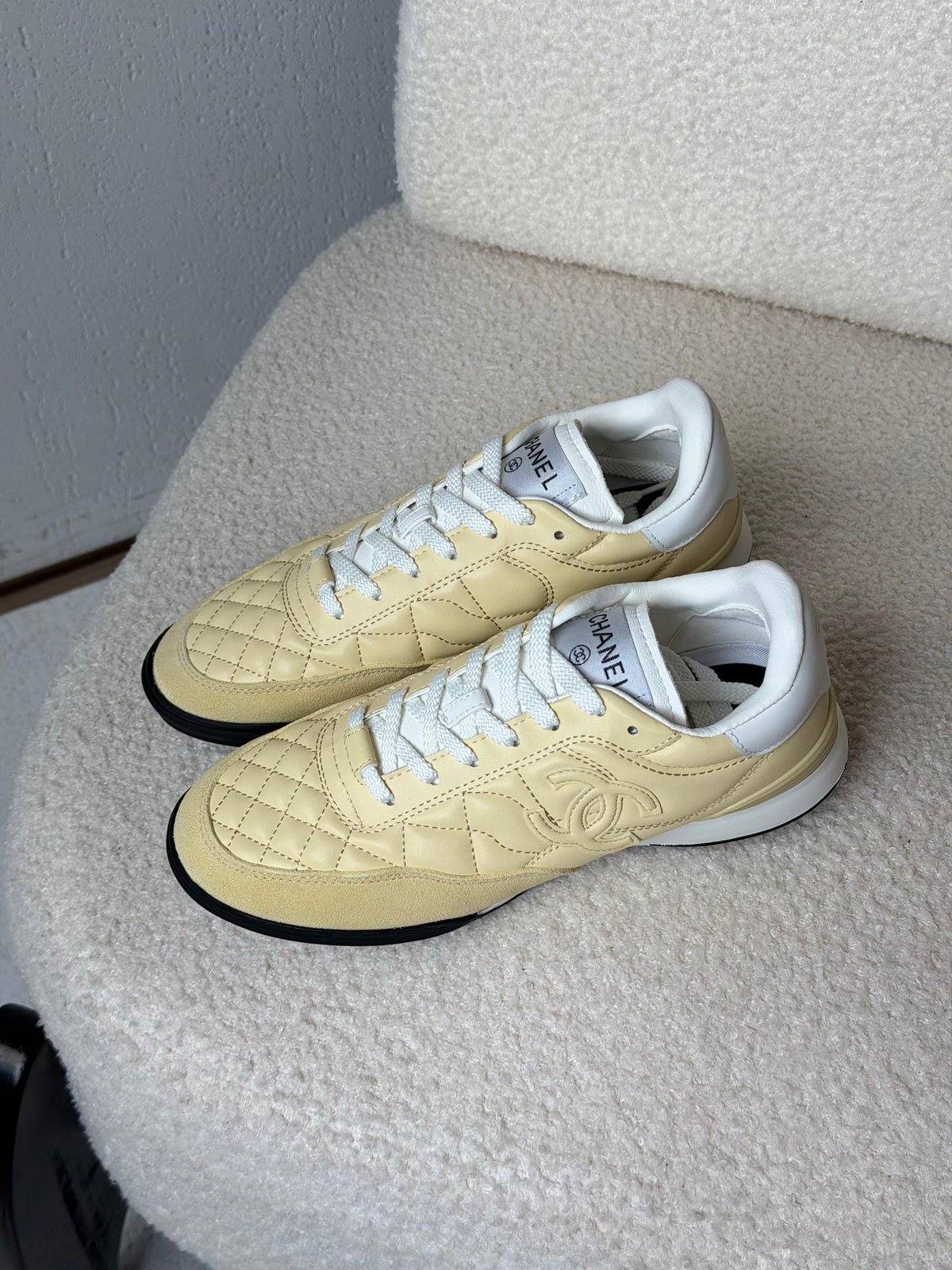 Chanel Quilted Leather Sneakers