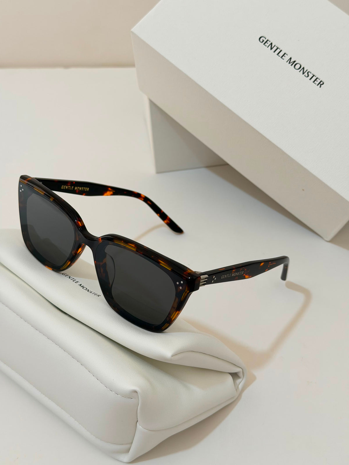 Gentle Monster grey square acetate sunglasses