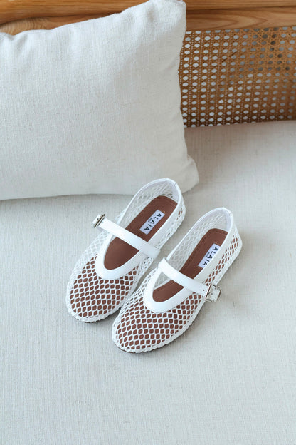Alaïa Fishnet ballerina flats featuring