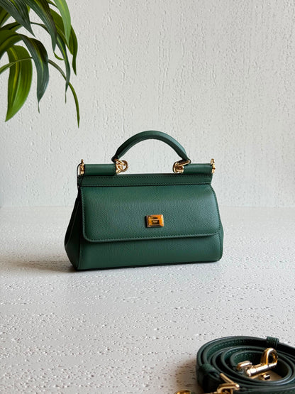 Dolce & Gabbana metallic leather Sicily mini bag 18 CM