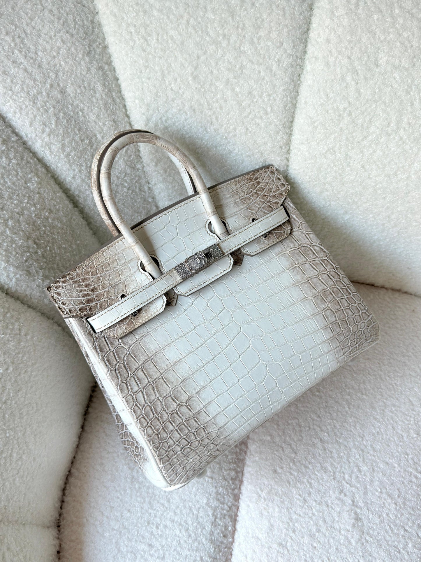 Birkin 25CM full handmade croc leather