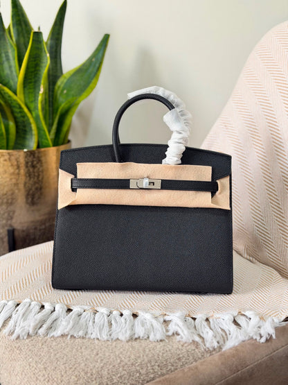 HERMES Birkin 25 CM full handmade  quality epsom leather silver hardware