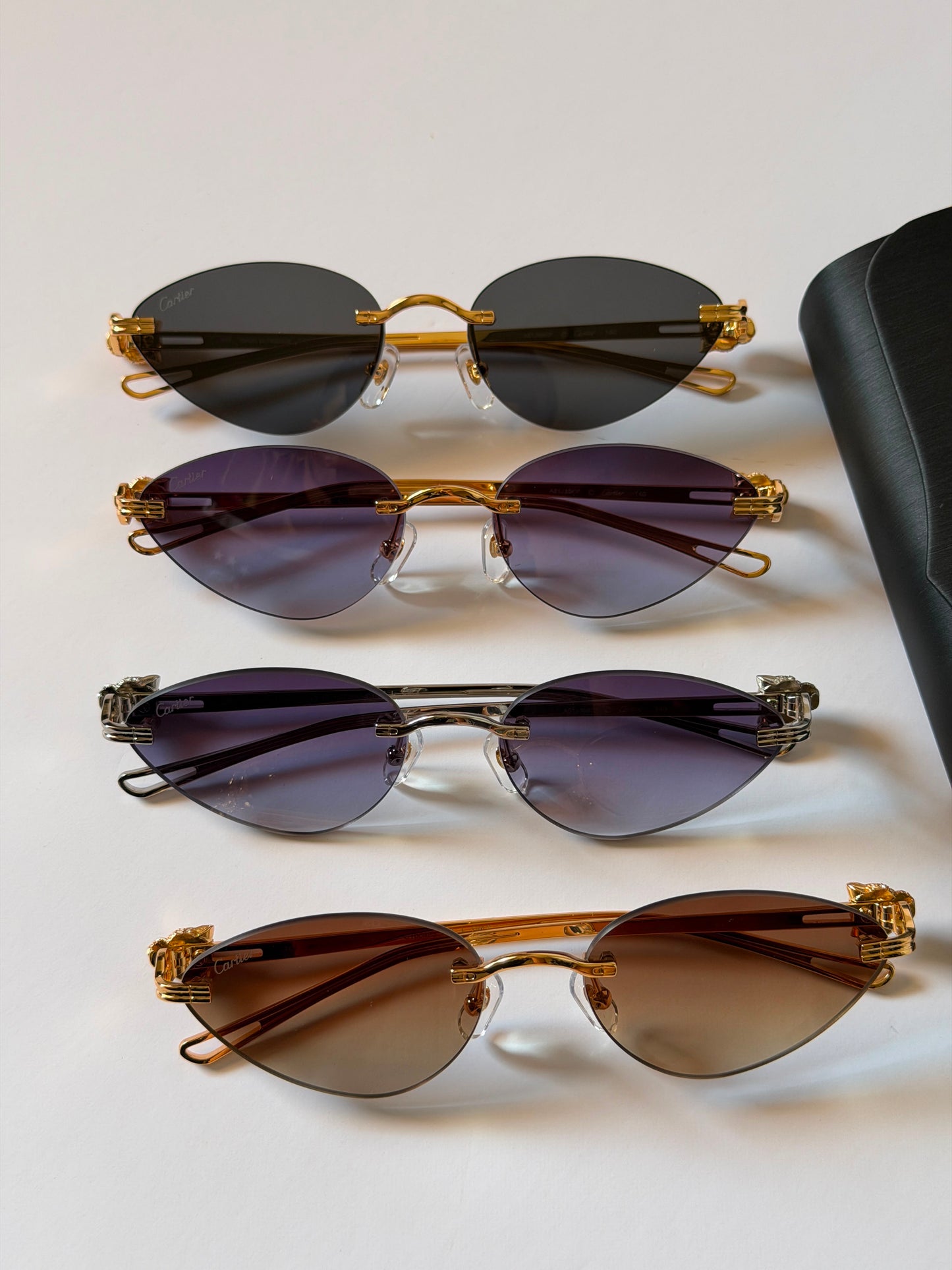 panthère de cartier oval sunglasses