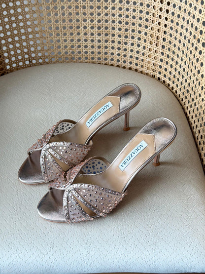 Aquazzura Crystal Lover mules