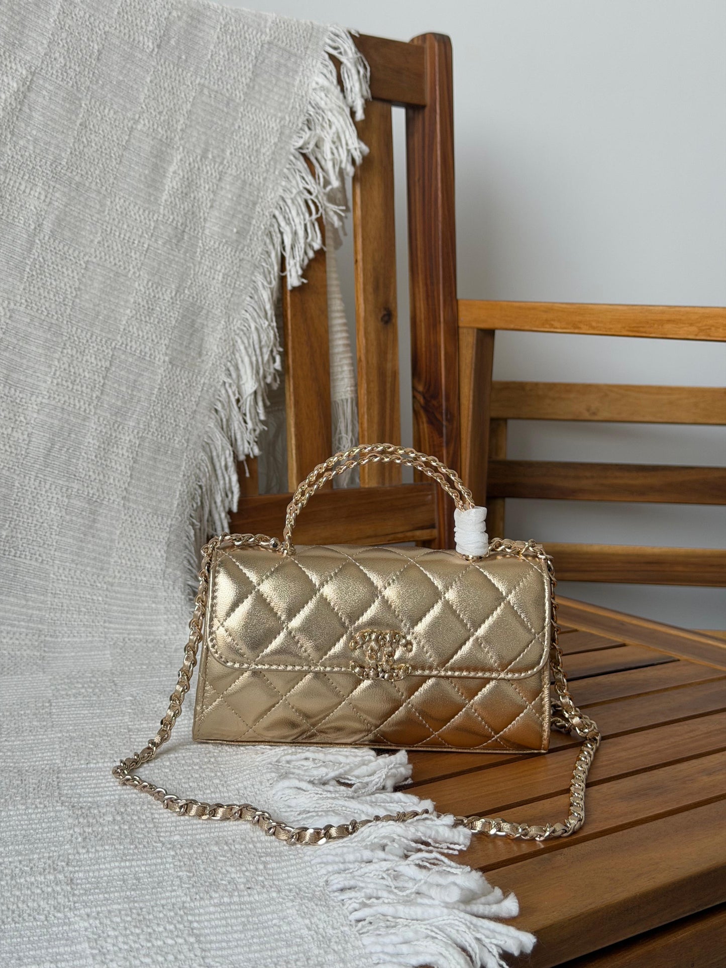 Chanel Quilted Chain Top Handle✨