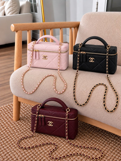 Chanel Small Top Handle Vanity Case with Chain