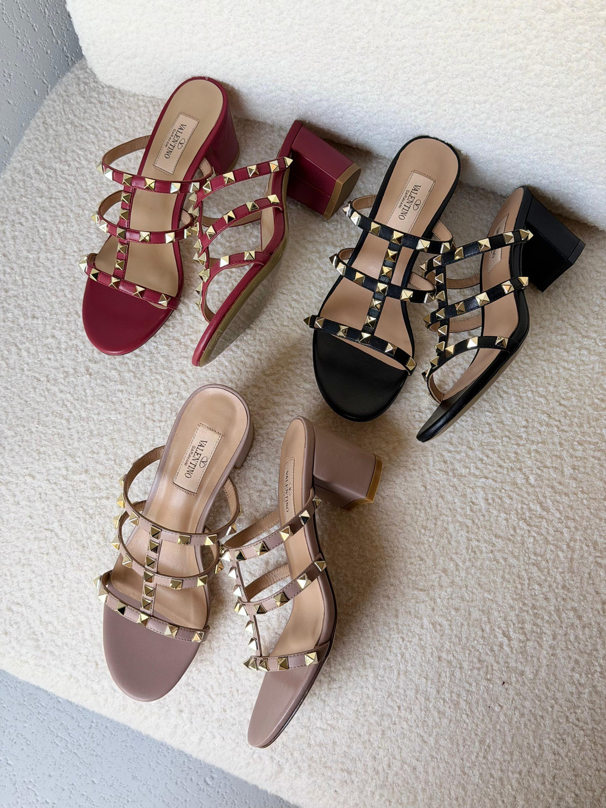 Valentino Garavani Rockstud 60 Slide Sandals