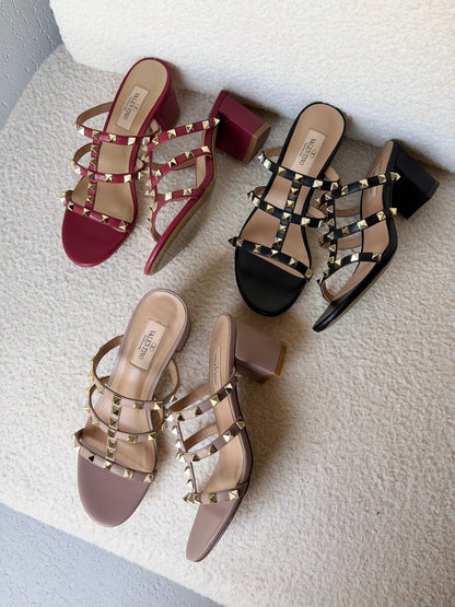 Valentino Garavani Rockstud 60 Slide Sandals