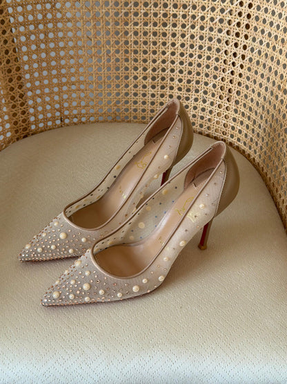 Christian Louboutin Miss Z Degrastrass Perla Pumps