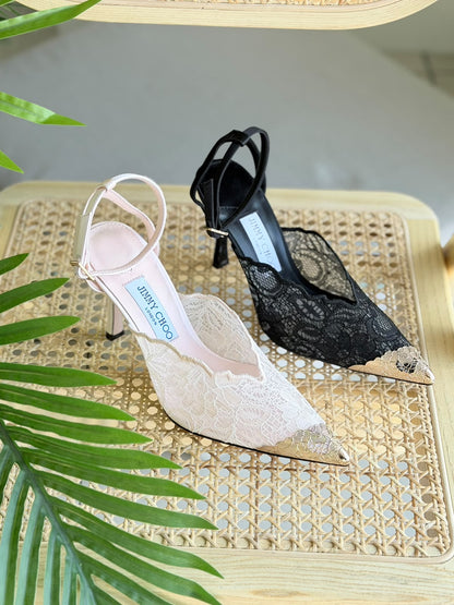Jimmy Choo Faiz 100 lace pumps