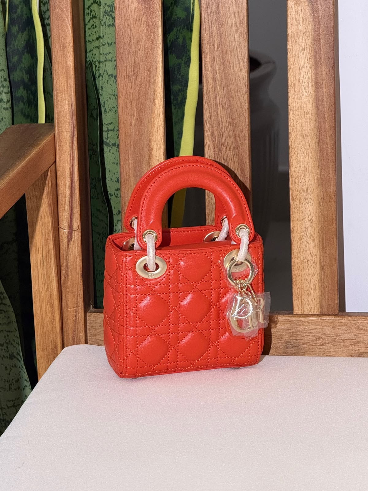 lambskin Christian Dior Lady Dior Micro Bag 12 CM