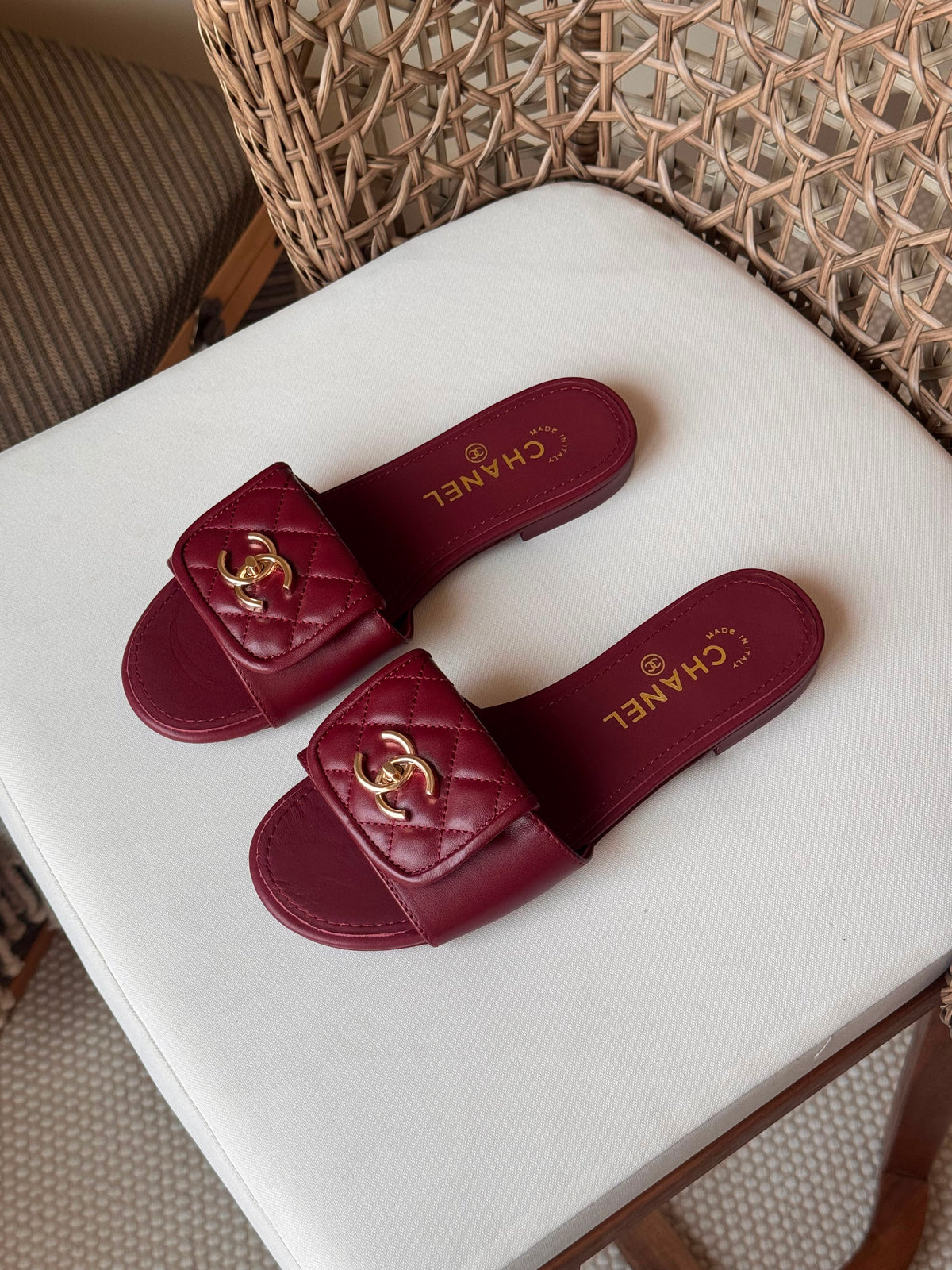 Chanel flap sandals