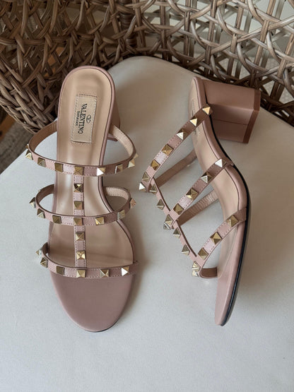 Valentino Garavani Rockstud block-heeled mules