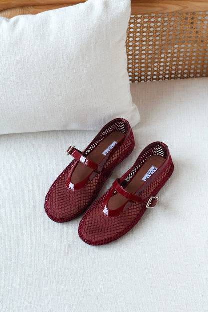 Alaïa Fishnet ballerina flats featuring