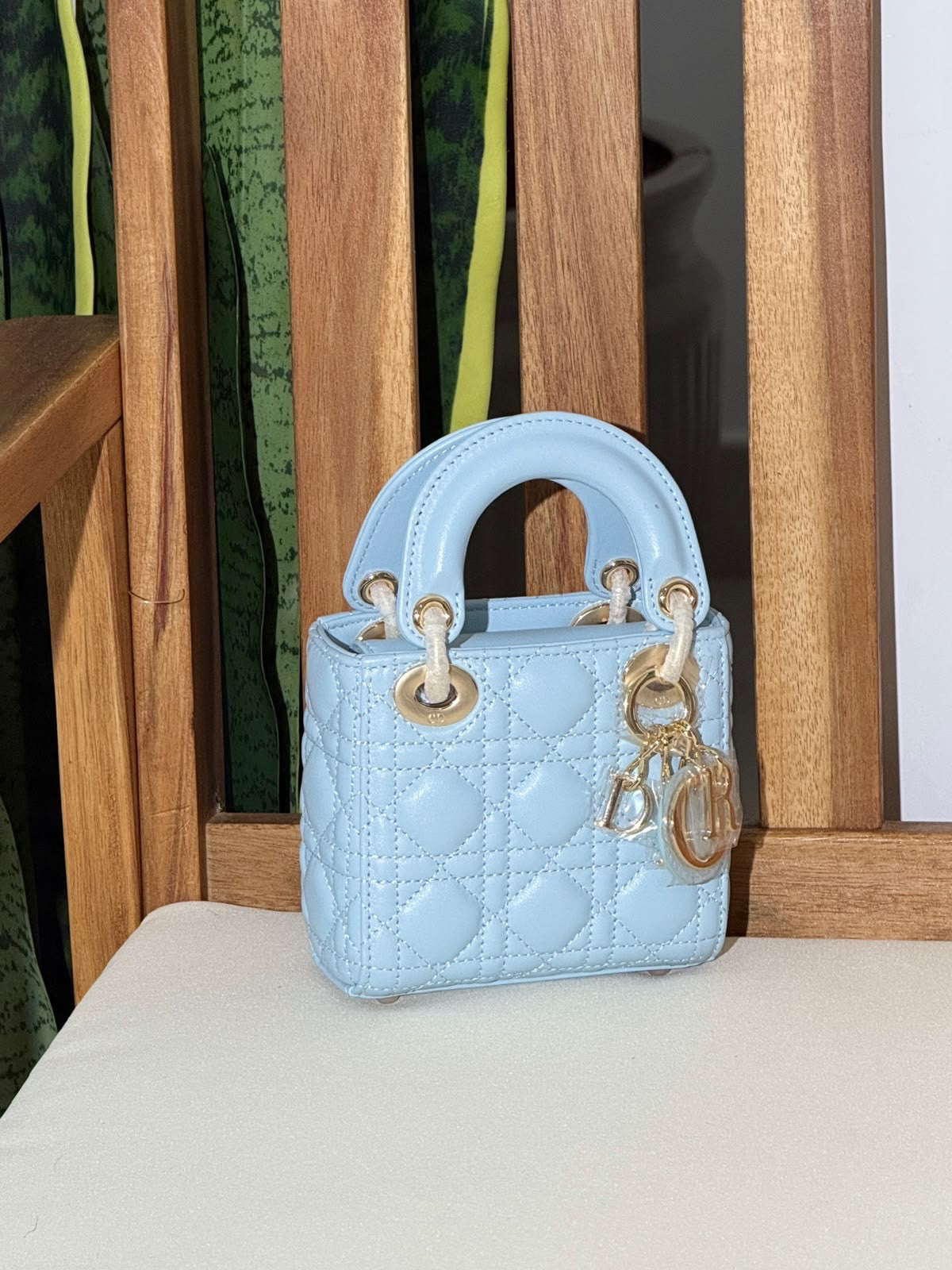 lambskin Christian Dior Lady Dior Micro Bag 12 CM