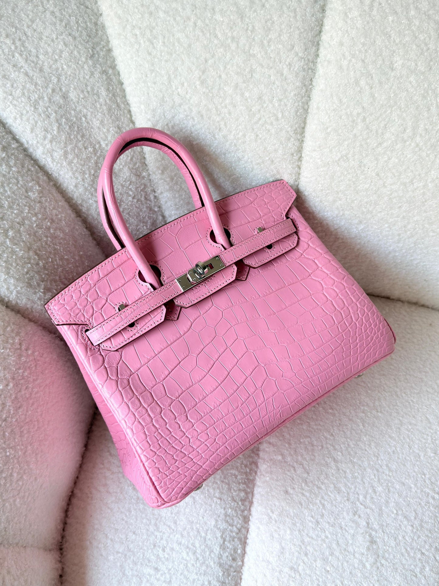 Birkin 25CM full handmade croc leather