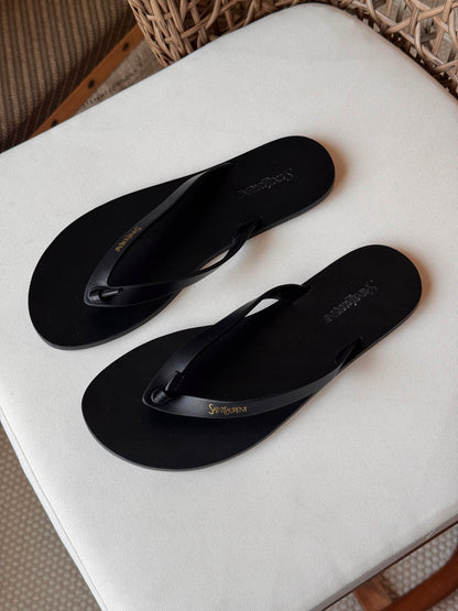 Saint Laurent Pool leather thong sandals