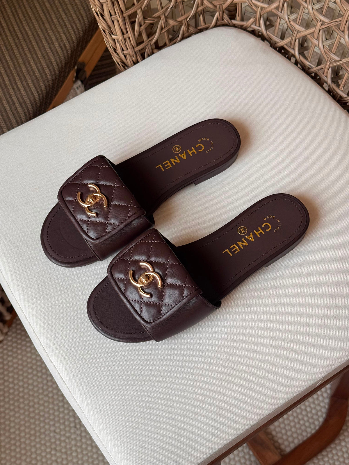Chanel flap sandals