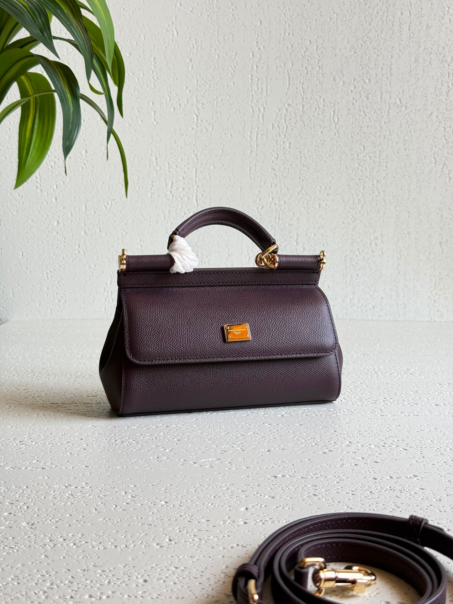 Dolce & Gabbana metallic leather Sicily mini bag 18 CM