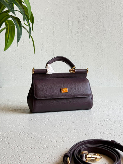Dolce & Gabbana metallic leather Sicily mini bag 18 CM