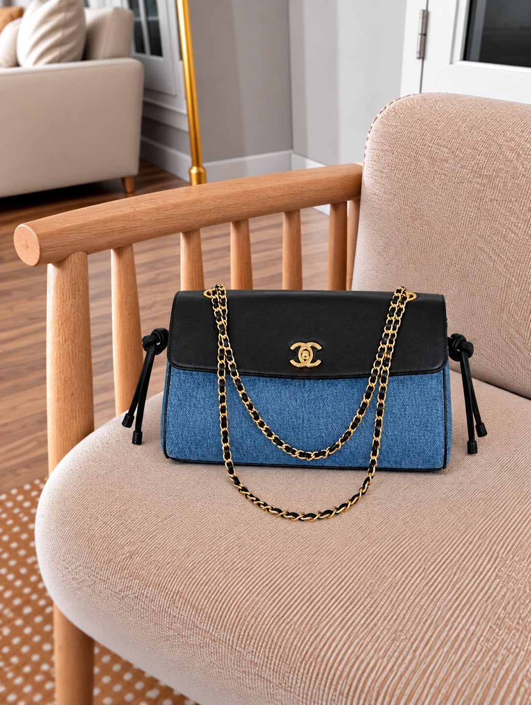 Chanel-branded chain baguette-style handbags