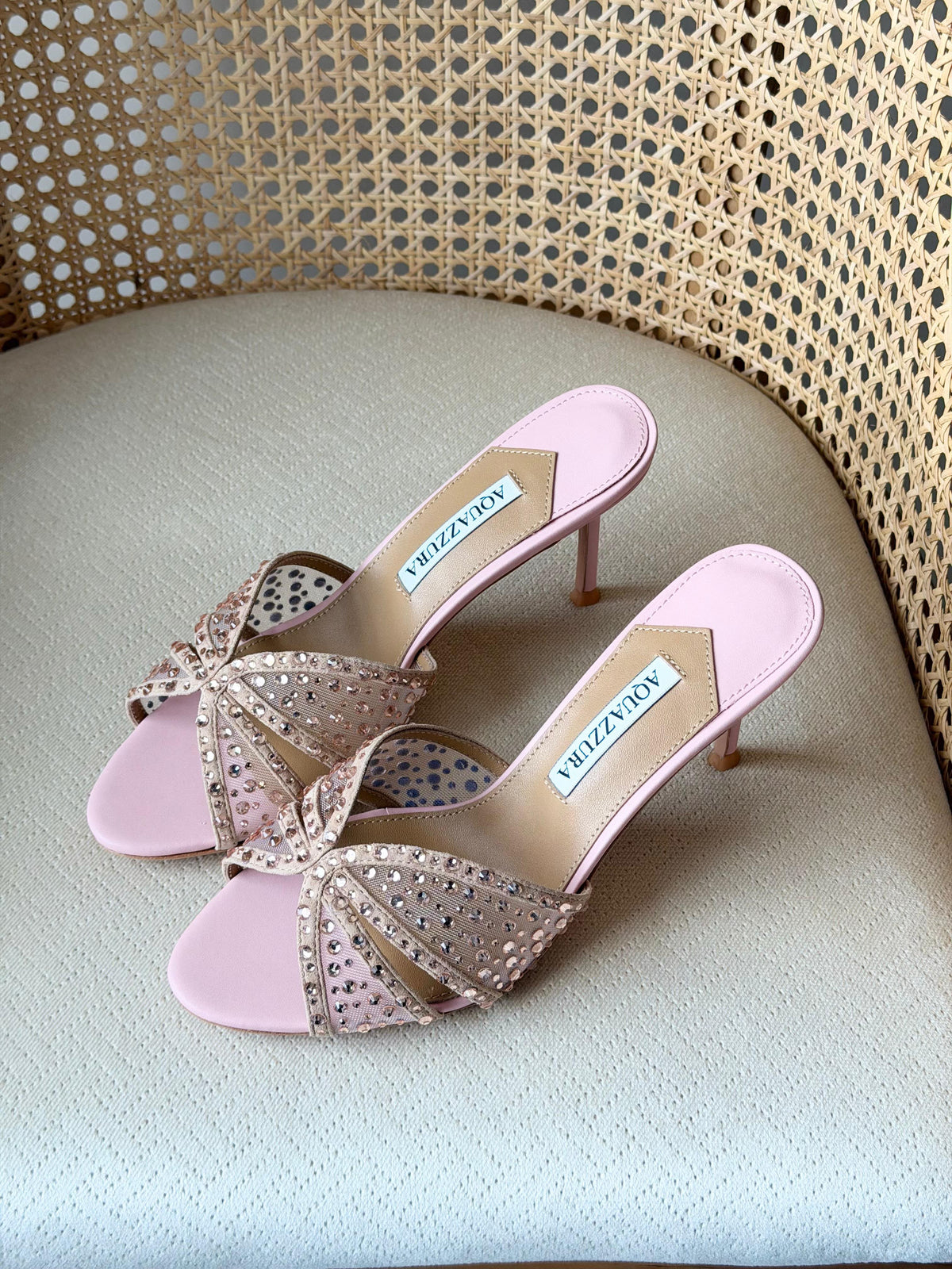Aquazzura Crystal Lover mules