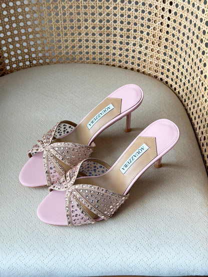 Aquazzura Crystal Lover mules