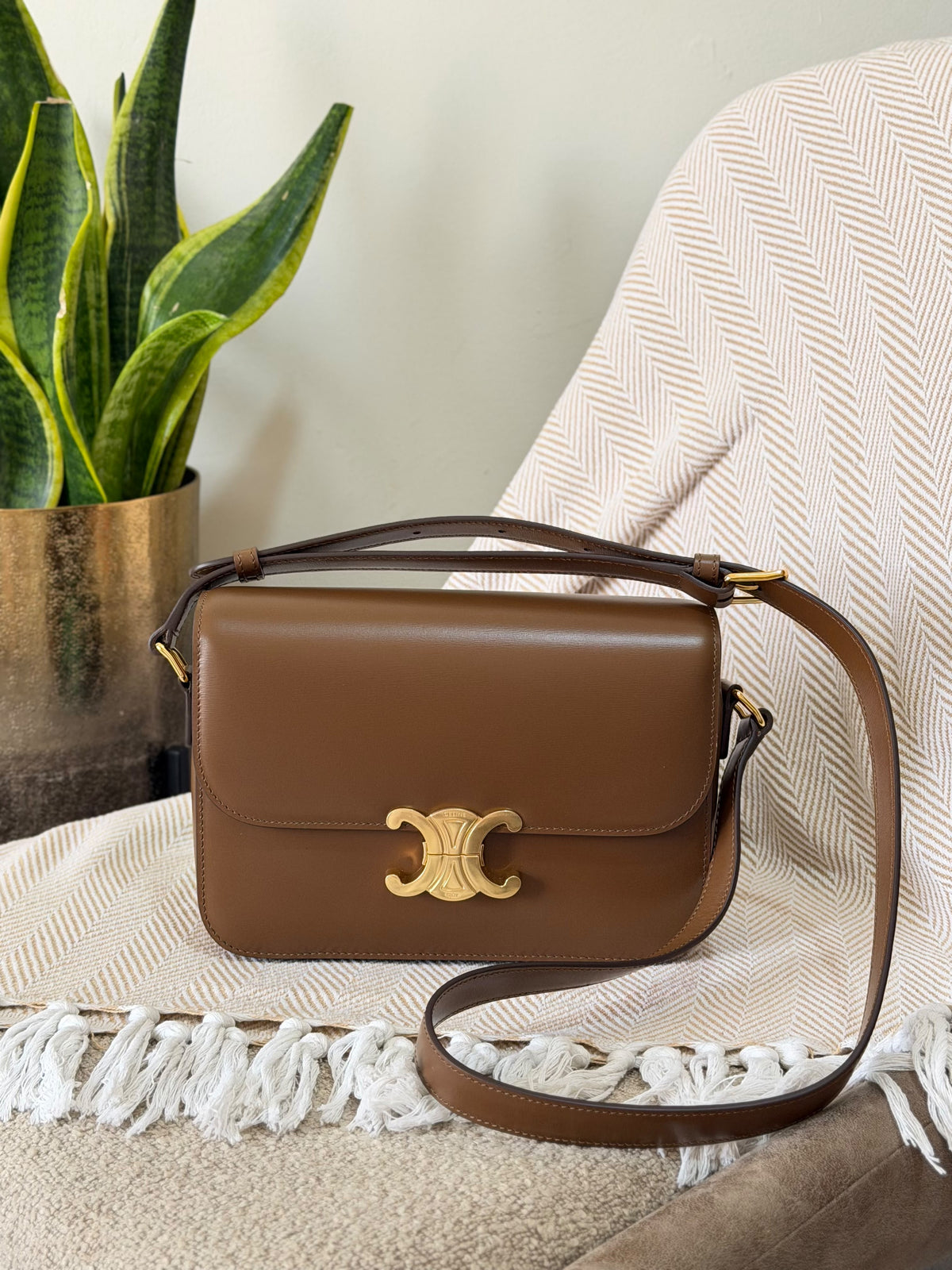 CELINE triomphe bag 22 CM