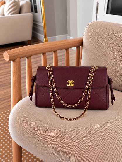 Chanel-branded chain baguette-style handbags