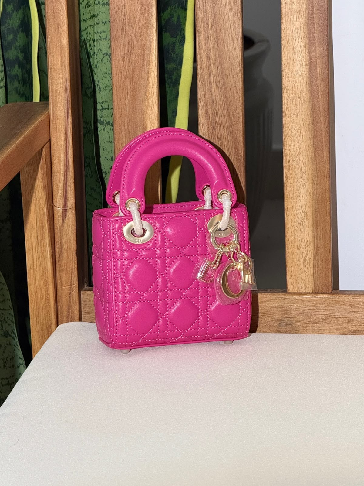 lambskin Christian Dior Lady Dior Micro Bag 12 CM