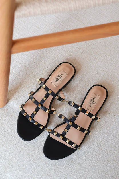 Valentino Garavani Rockstud Slide Sandals
