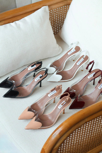 Alaïa Le Cœur slingback pumps