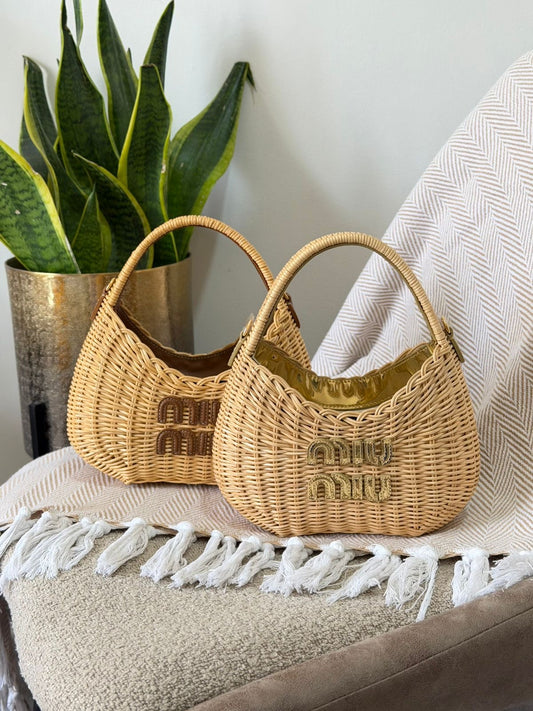 Miu Miu Wander wicker handbag 22CM