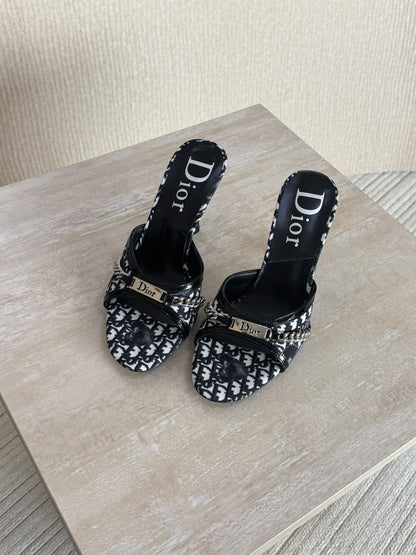 Dior high-heel mules