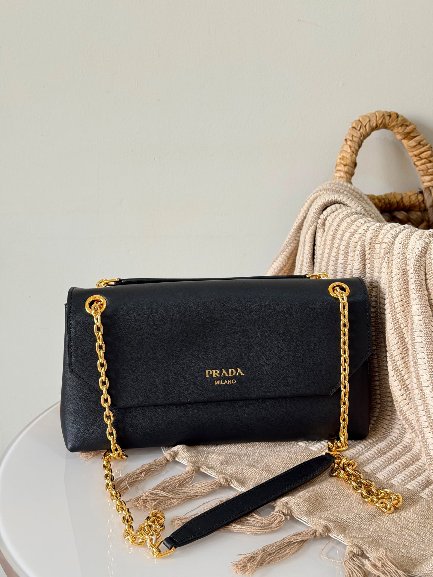 PRADA soft leather shoulder bag