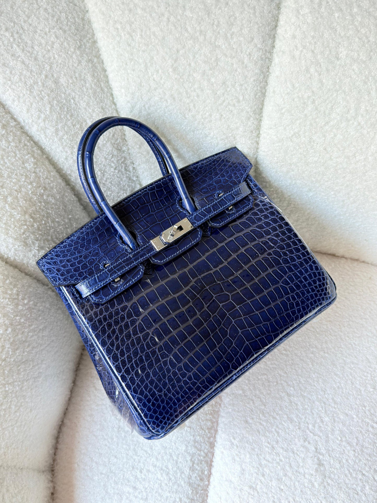Birkin 25CM full handmade croc leather