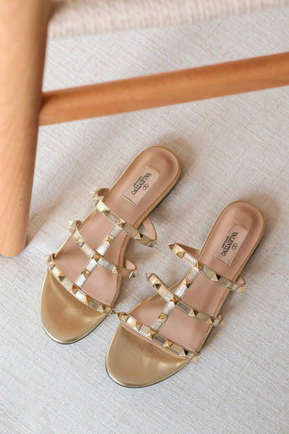 Valentino Garavani Rockstud Slide Sandals