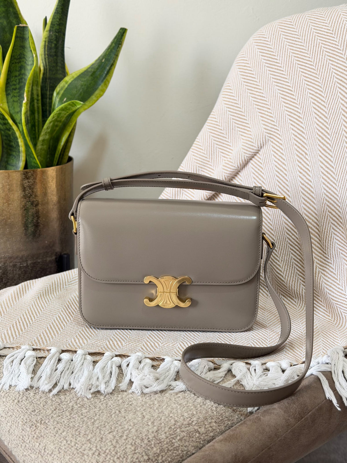 CELINE triomphe bag 22 CM