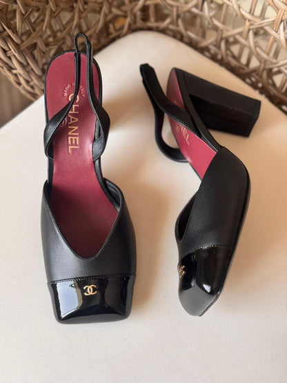 Chanel Leather Slingback Block Heels Collection – Available in 5 Colors