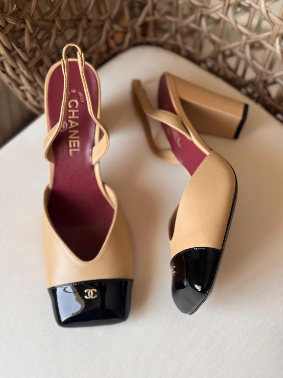 Chanel Leather Slingback Block Heels Collection – Available in 5 Colors