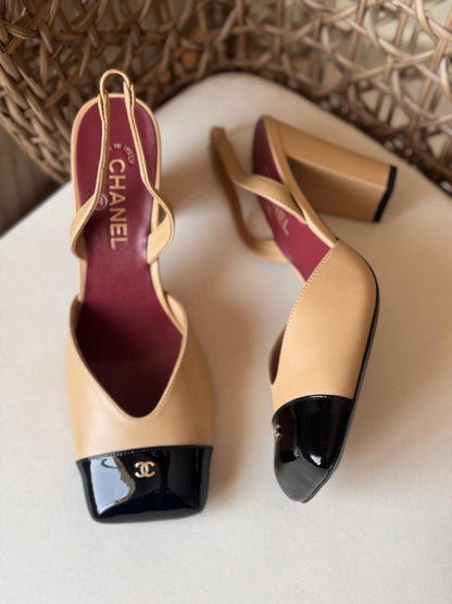 Chanel Leather Slingback Block Heels Collection – Available in 5 Colors