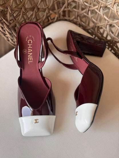 Chanel Leather Slingback Block Heels Collection – Available in 5 Colors