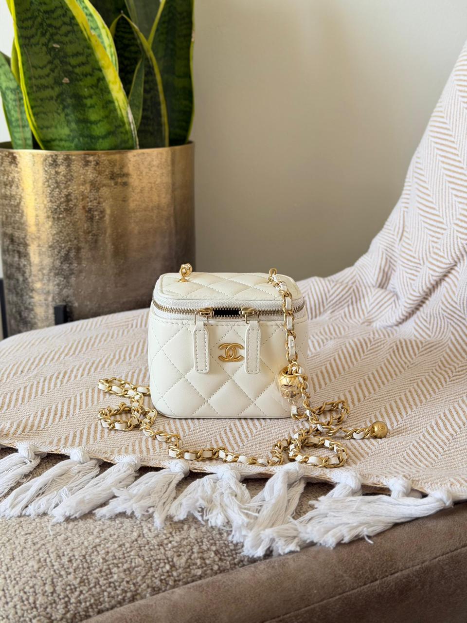 Chanel Quilted Leather Small Square Vanity Case Bag – Available in 4 Colors